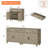 Farmhouse TV Stand For 75 Inch TV With 4 Doors And 2 Drawers, Wood Universal TV Stand With Storage Cabinets, Entertainment Center TV Console Table For Living Room, Bedroom, Wash Grey-1022867133