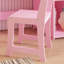 Princess Makeup Vanity with Lights, Small Vanity Table & Chair Set with Tri-Folding Mirror, Touch Light and Storage Cabinet, 2 in-1 Kids Vanity Desk with 4 Storage Compartments