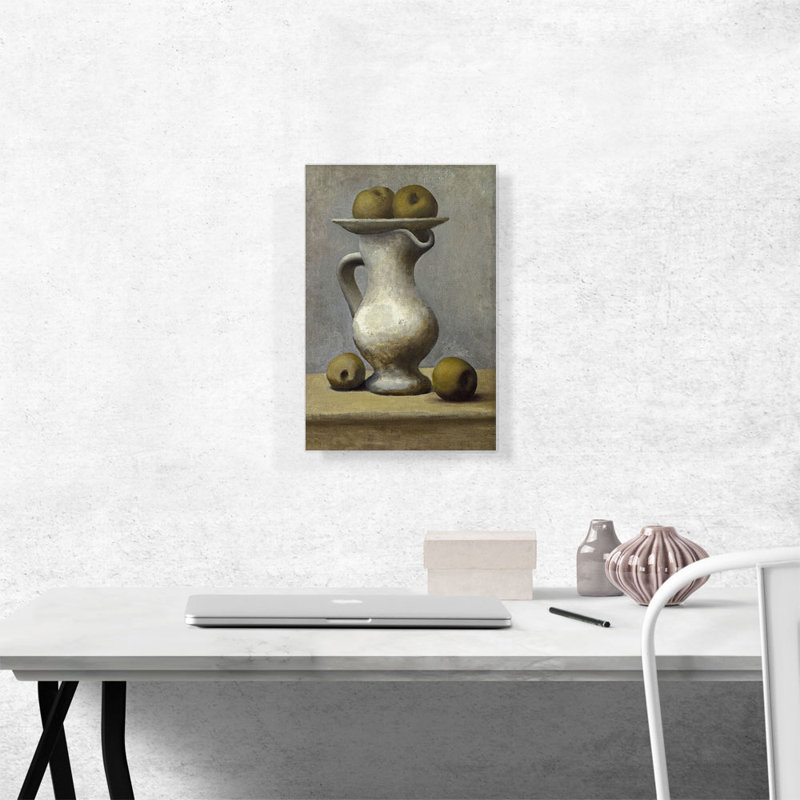 «Still Life with a Pitcher and Apples 1919» par Pablo Picasso, reproduction d'art sur toile tendue