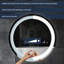 Miroir de salle de bain mural rond en cuivre avec éclairage DEL et miroir tricolore 31 po x 31 po