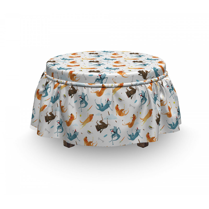 Housse pour repose-pieds pour chiens amusants