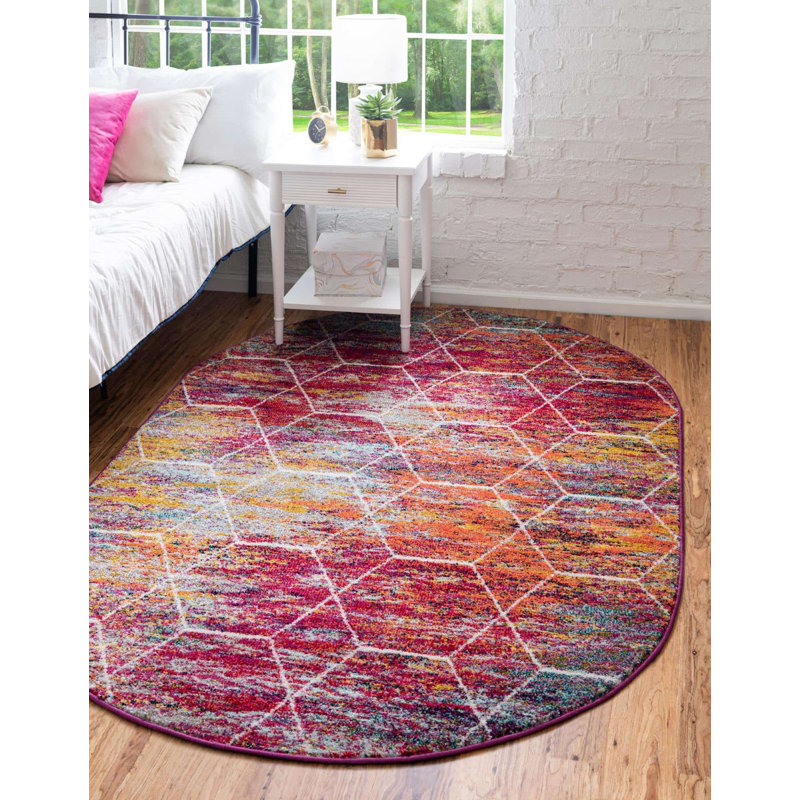 Tellaro Abstract Indoor Rug, Oval 5' x 8'