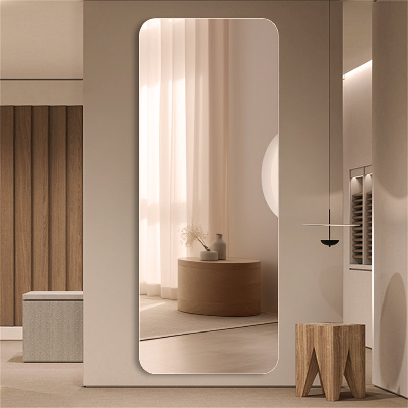 Full Body round corner mirror for Living Room Bedroom Cloakroom Wall hanging with hanging hole High quality 5mm silver mirror Explosion-proof glass