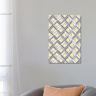 Silver Squares by Arrolynn Weiderhold - Wrapped Canvas Print