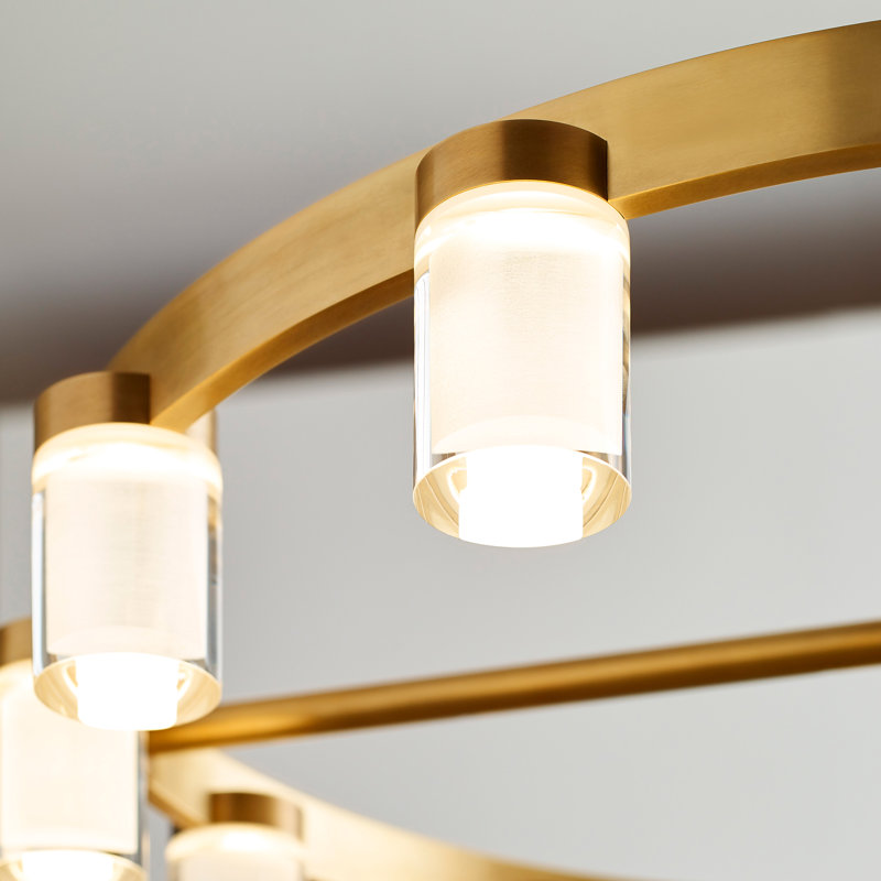 Esfera 12 - Light LED Chandelier, Natural Brass