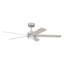 Ventilateur de plafond moderne d'intérieur / extérieur recouvert en nickel brossé de 52 po avec DEL intégrée 3000K Cory-529630463-529630453