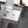 Scarabeo By Nameeks Teorema 18.1'' White Ceramic Rectangular Bathroom Sink with Overflow