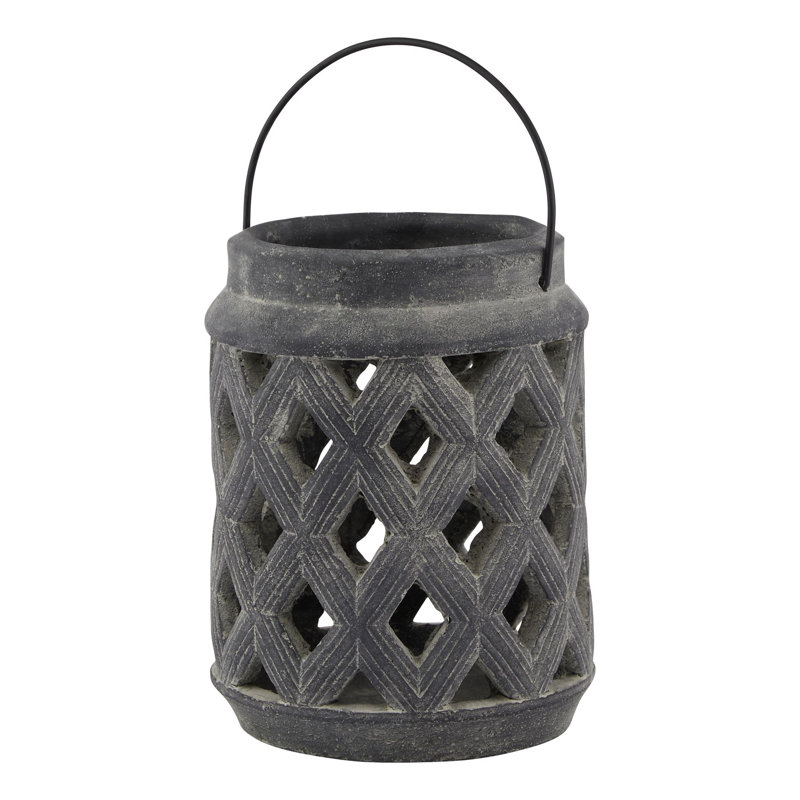 Andrian Ceramic Candle Accessories, 23cm H x 17cm W x 17cm D, Grey
