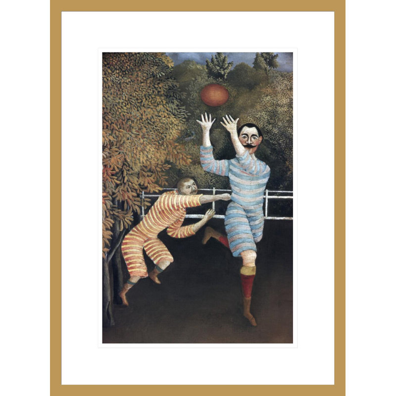 «Détail des joueurs de football» par Henri Rousseau - Impression giclée sur cadre, H 21,75 po x l 16,24 po