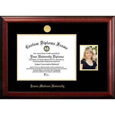 Brown Wood Embossed Picture Frame with Mat