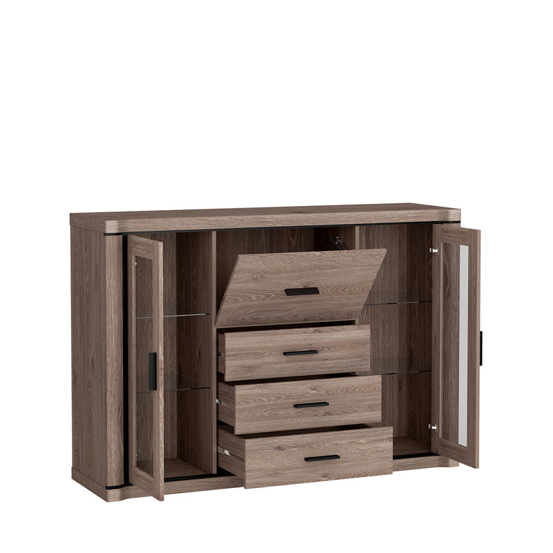 Taras Laminate Standard Accent Cabinet, Truffle Oak