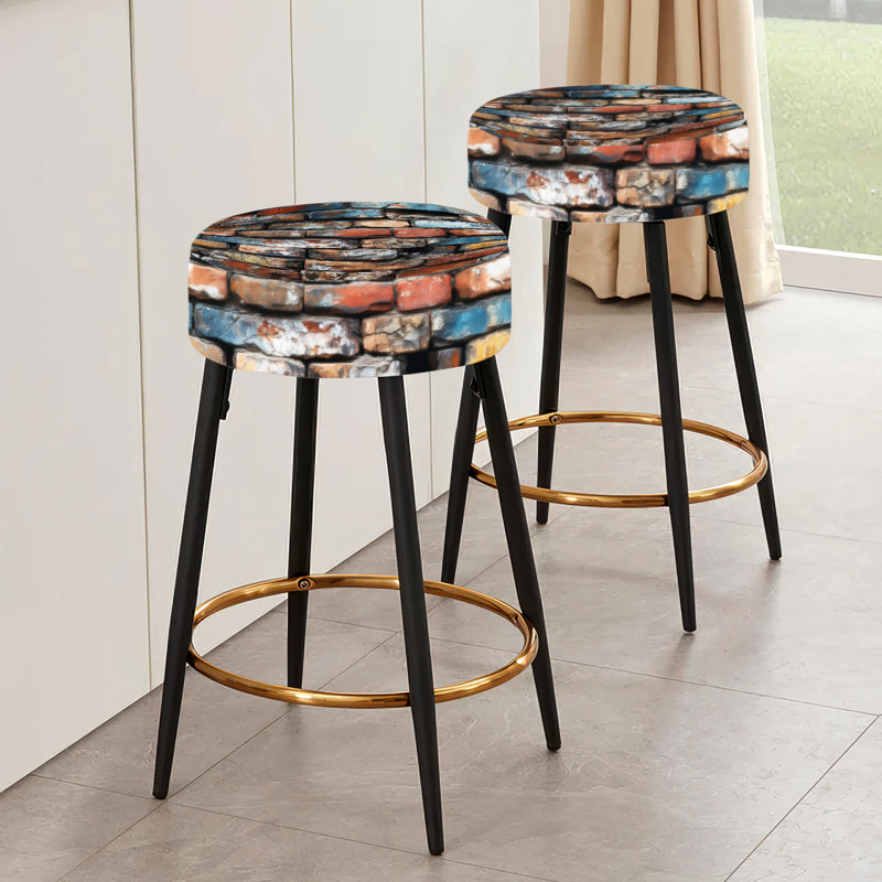 Timeless Brick Elegance - Brick Bar Stools Set Of 2