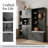 Elegant Black Multifunctional Hall Cabinet Combo - Versatile Storage & Hall Tree 2-in-1 for Any Space-274722927