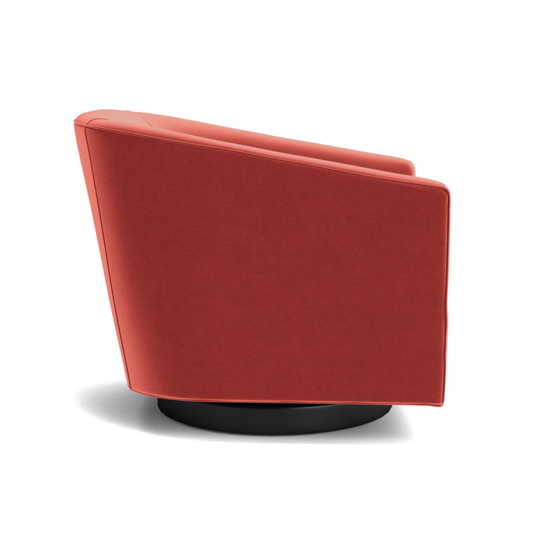 Cooper Full Swivel Chair, Performance Velvet - Sienna, Black