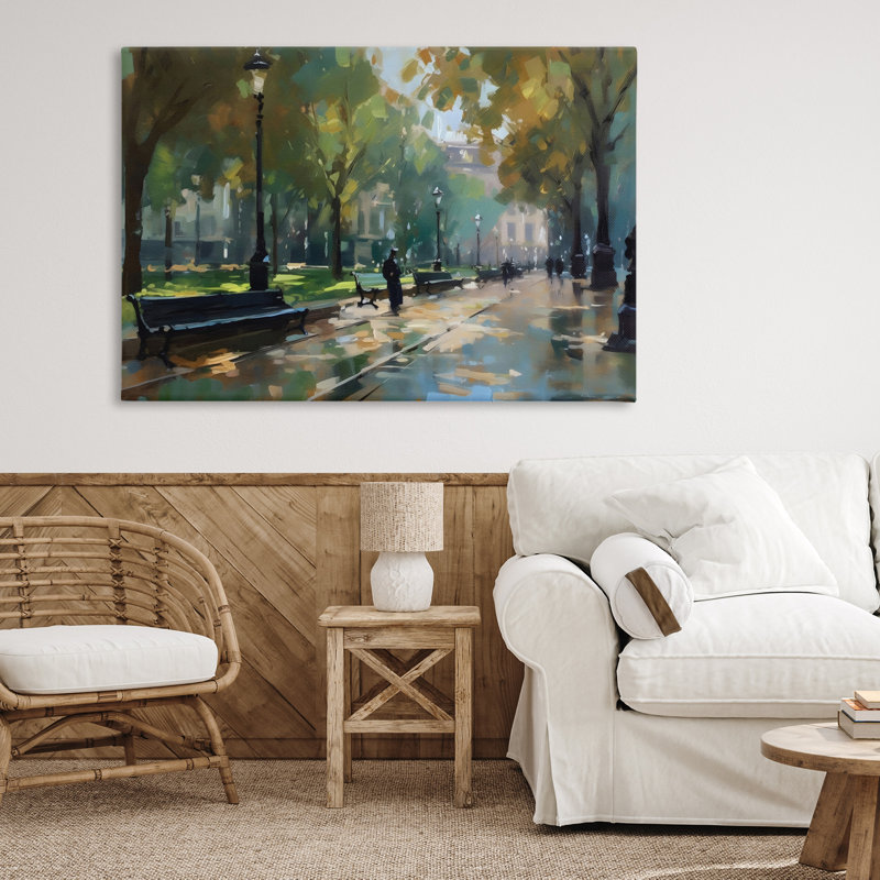 Park Promenade sur toile Rainy Day, design par Creative Studio, 30 x 45