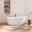 Baignoire de trempage autoportante en acrylique avec trop-plein et bonde Toe-Tap, certifiée Cupc C