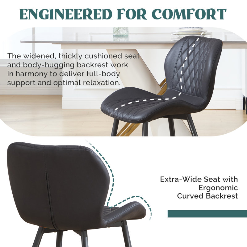 46cm H Dining Chair, Black
