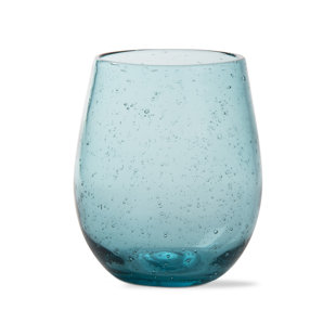 Tag Bubble Glass Stemless Wine 16oz Dishwasher Safe