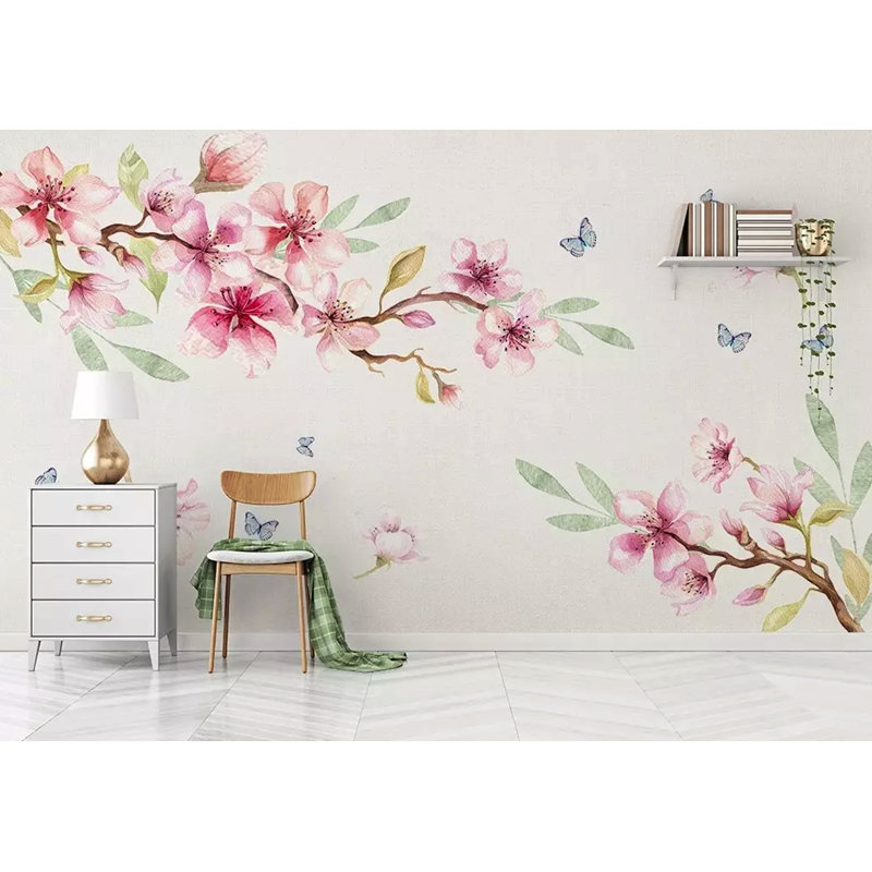 Panneau mural floral l 6,25 pi x l 112 po, L 2,92 pi x l 4,58 pi