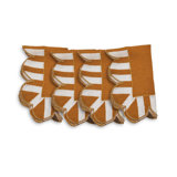 Jardin Embroidered Linen Scalloped Stripe Napkins