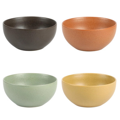 4 Piece 6 Inch Stoneware Bowl Set