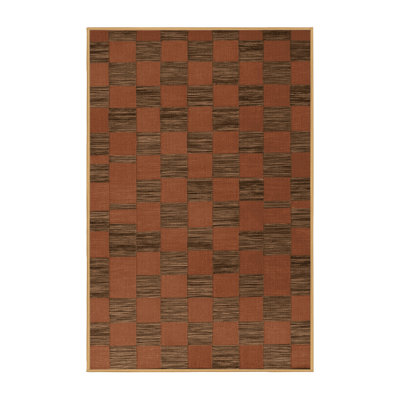 Tapis botanique brun lavable à la machine