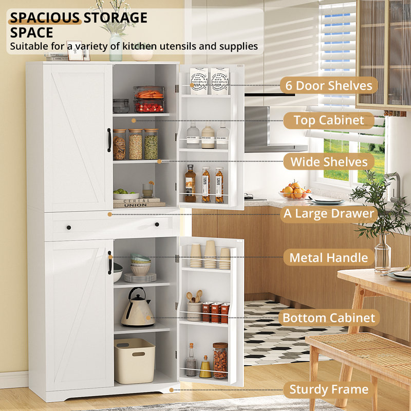 71.9" Food Pantry Cabinet