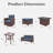 Lark Manor™ 10 Pieces Patio Furniture Set with Swivel Chairs, Rattan Wicker Rocking Glide Chairs with 44" Propane Gas Fire Pit Table Conversation Set-455631189