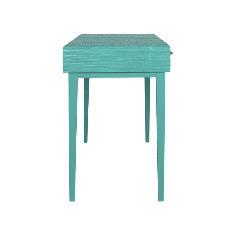 Andros Solid Wood Writing Desk, Truquoise