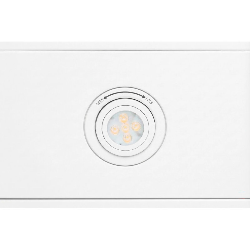 Hotte de cuisine sous le comptoir de 30 po en acier inoxydable de 950 pi³ / min Hauslane, Blanc mat, 30"