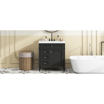 Meuble-lavabo de 30 po avec lavabo supérieur