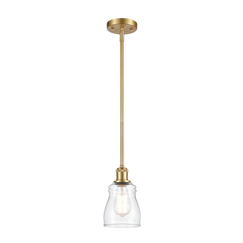 Mccarver 1 - Light Single Pendant, No Bulb Included, Clear, Matte Black