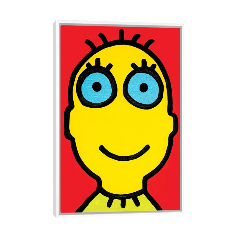 Ike Noodle II by Billy The Artist - Print on Canvas, 66.04 cm H x 45.72 cm W, White Framed