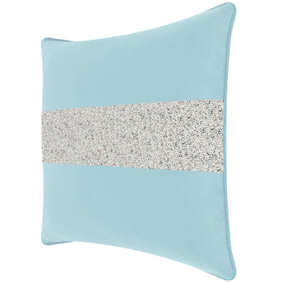 Coussin lumineux avec rayures strass - velours