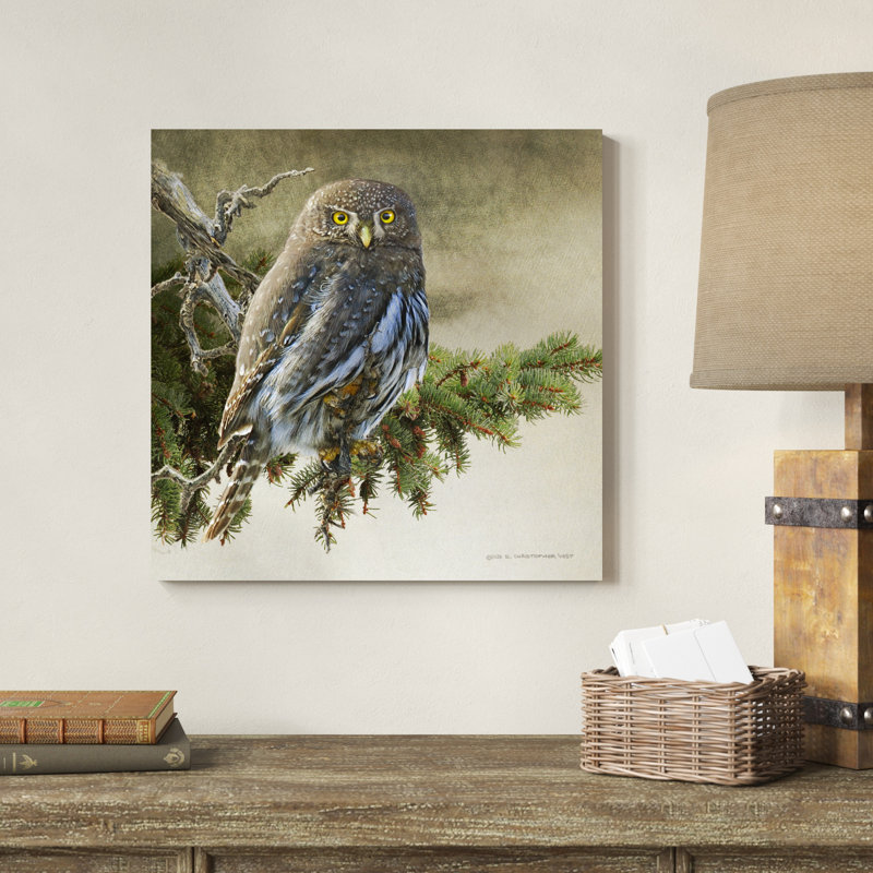 «On the Branch VI» par Chris Vest - peinture sur toile tendue, H 20 po x l 20 po