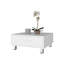 Table basse Athens, un tiroir, quatre pieds, blanc