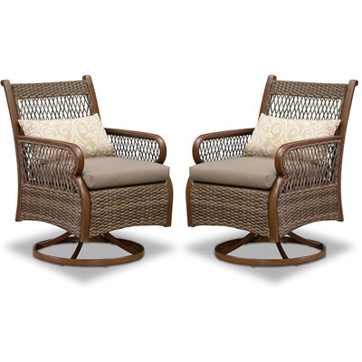 Chaise de patio pivotante avec coussin