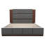 Structure de lit plateforme tapissier avec tête de lit en bois allongée, lit moderne avec base en bois, aucun sommier requis, grand lit, velet gris-1373641460-1373641466
