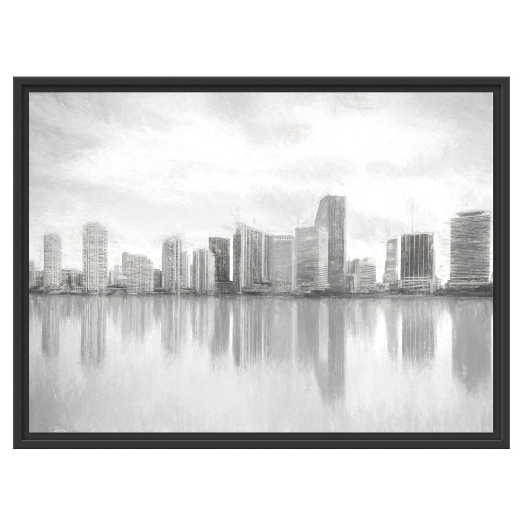 Gerahmtes Wandbild Miami Florida Skyline