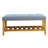 Warwickshire Wood Upholstered Storage Bench with Slatted Shelf-2028736825-2024484496