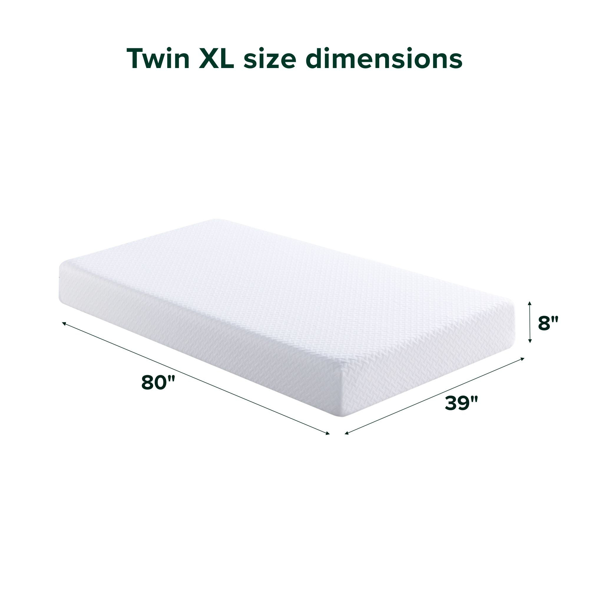 Sleep by Wayfair™ 6"/8"/10"/12" Firm Gel Memory Foam Mattress , 8", Extra-long Twin