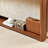  70.1 Inch Narrow Wave Curved Console Table, Wooden Storage Sofa Table with Thick Wear-Resistant Tabletop, Modern Retro Entryway Hallway Table for Living Room Office-1377965428