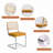 Tristen Rattan and Fabric Upholstered Dining Chairs-124083190-124083191