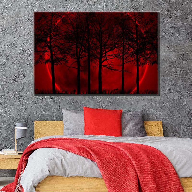 «Gothic Landscape Dark Haunted Forest», reproduction sur toile, H 24 po x l 16 po x P 1,25 po