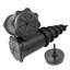 Ensemble de rangement pour pointes de sol et mur - ensemble d'ancrage en paquet de 2 avec adaptateur de perceuse et support mural pour torches et décorations extérieures