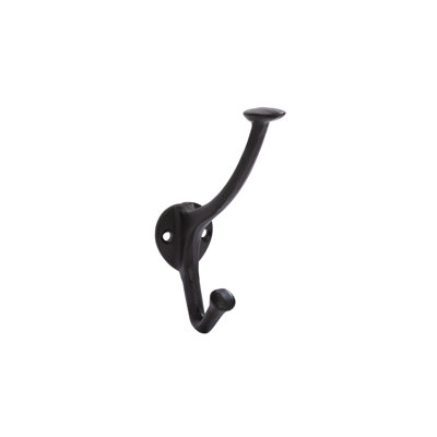 Cast Iron "Kingsley" Black Wall Robe Hook
