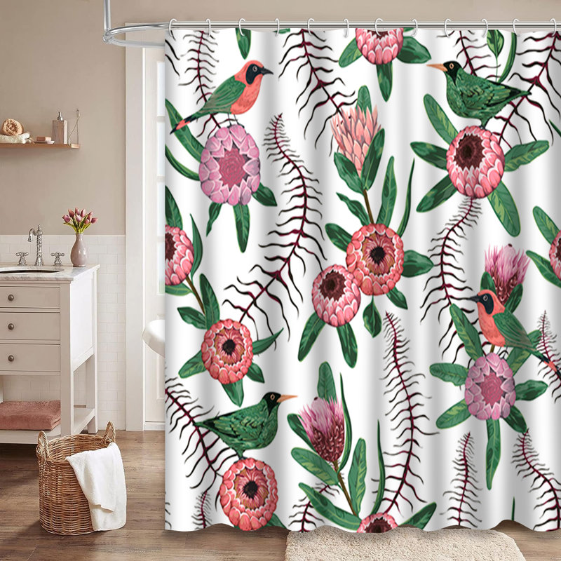 Rideau de douche avec 12 crochets, L 72 po x l 84 po