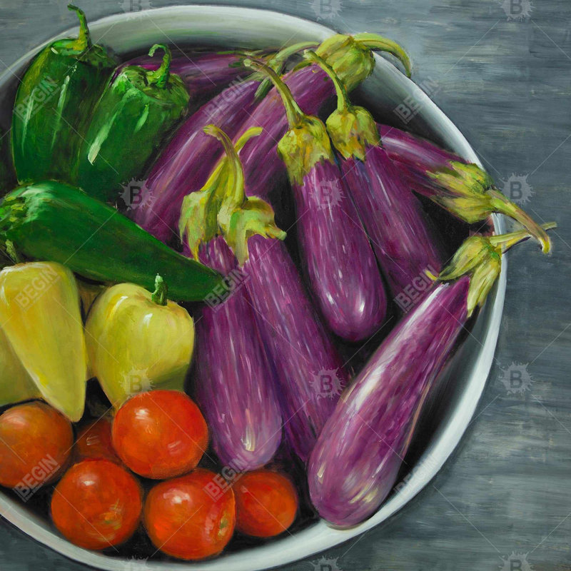 "Bol de légumes" sur toile