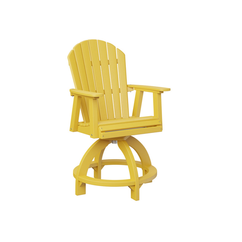 Comfo Back Outdoor Bar Stool, White/Aruba Blue, 22.5"