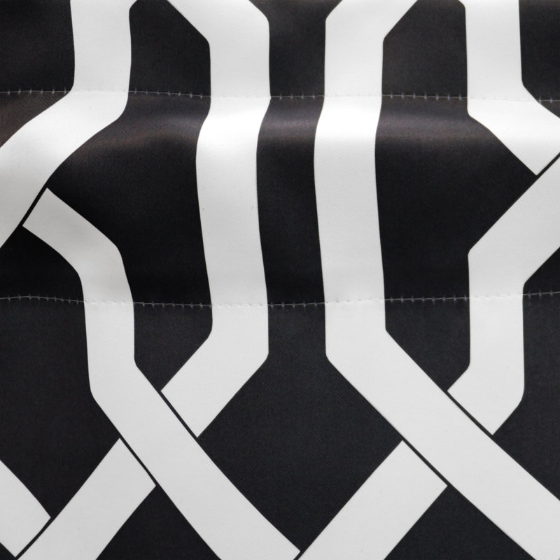 Geometric Tailored Window Pelmet, Black